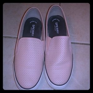 Pale Pink Sperry Slip-Ons